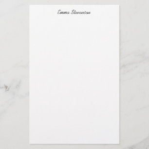 Elegant Black & White Handwriting Professional Stationery