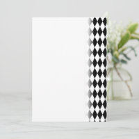 Elegant Black White Harlequin Rhombus Geometric