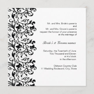 Elegant black & white invitation