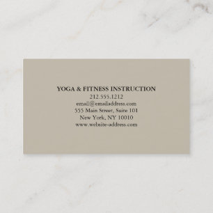 Elegant Black & white Lotus Flower Logo Yoga Business Card