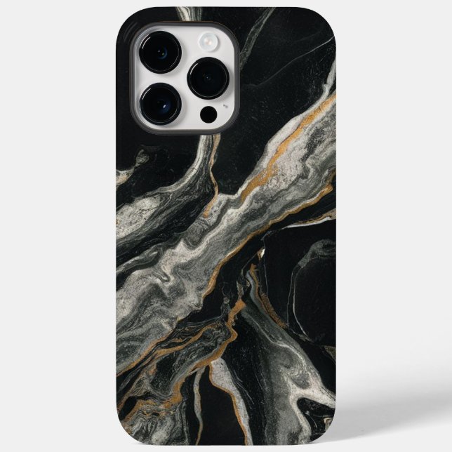 Elegant Black White Marble Case-Mate iPhone Case (Back)