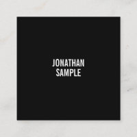 Elegant Black White Minimalist Modern Simple Plain