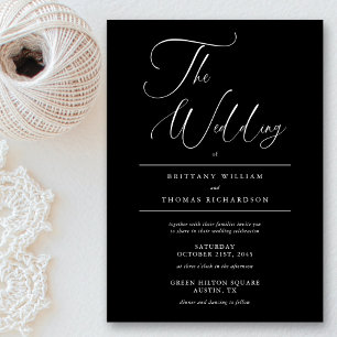 Elegant Black & White: Minimalist Wedding Invitation