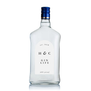 Elegant Black & White Modern Bottle Gin Wine Arch