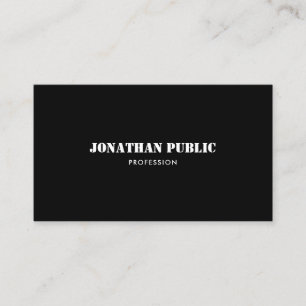 Elegant Black White Modern Minimalist Template BW Business Card