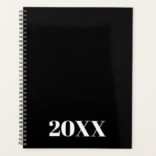 Elegant black white modern typography custom year planner