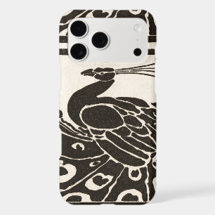 ELEGANT BLACK WHITE PEACOCK RED RUBY GEM MONOGRAM