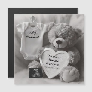 Elegant Black & White Pregnancy Announcement Gift