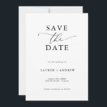 Elegant Black & White Save the Date Invitation<br><div class="desc">Beautiful and elegant Save the Date.  Fully customisable with names,  dates,  location and colours to match your wedding theme.</div>