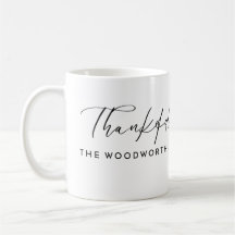 Elegant Black&White Scripted Thankful Thanksgiving