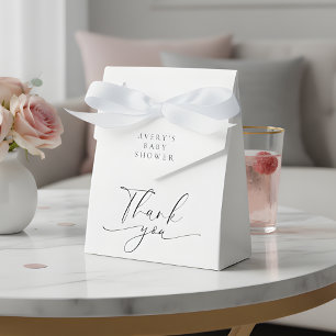 Elegant Black White Thank You Favour Box