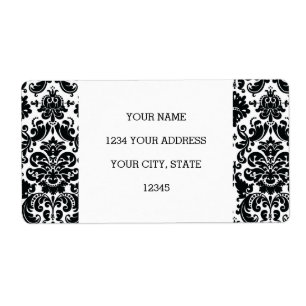 Elegant Black White Vintage Damask Pattern