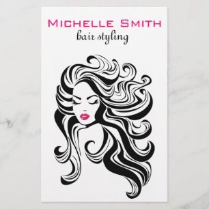 Elegant Black White Wavy Hairstyle Hair Extensions Flyer