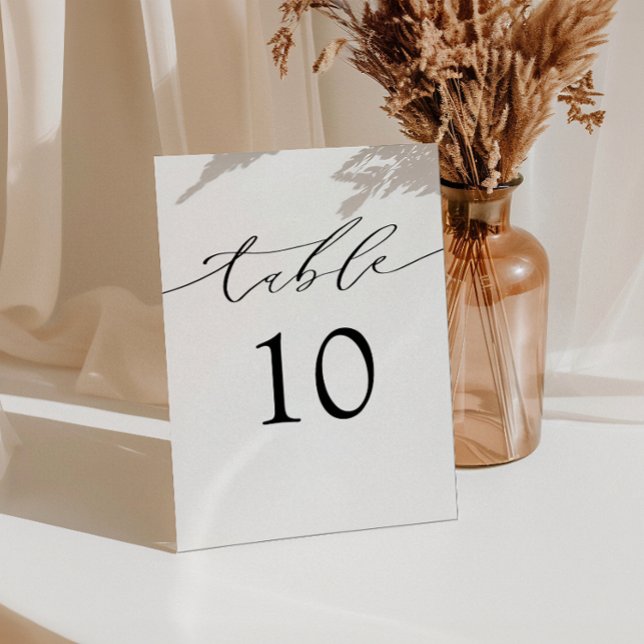 Elegant Black & White Wedding Decor Table Number (Creator Uploaded)