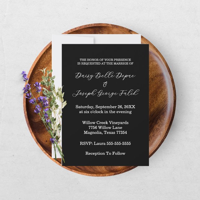 Elegant Black & White Wedding Invitation (Creator Uploaded)
