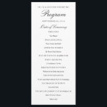 Elegant Black & White Wedding Program Template<br><div class="desc">Fully editable,  elegant,  simple wedding ceremony program template for any style of wedding.  Classic black and white wedding program.</div>