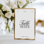 Elegant Black & White Wedding Table Number<br><div class="desc">Designed with a deep black background and refined serif paired with elegant script typography, this sign brings timeless sophistication to your reception décor. Perfect for formal weddings, black-tie events, modern city venues, or evening celebrations, it creates a cohesive and luxurious aesthetic when paired with matching invitations, menus, place cards, and...</div>