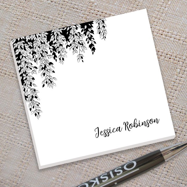 Elegant Black White Weeping Birch Tree Branch  Post-it Notes (Creator Uploaded)