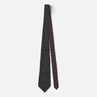 Elegant Black with White Polka Dots Neck Tie