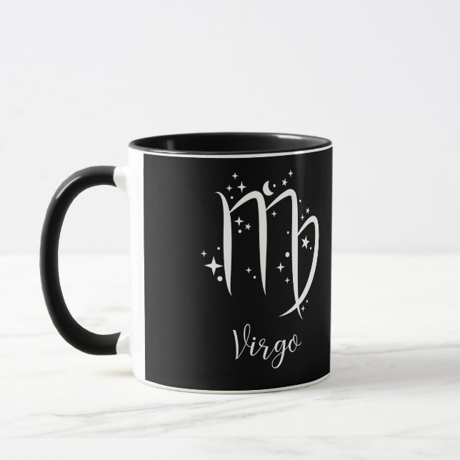 Elegant Black Zodiac sign Mug (Left)
