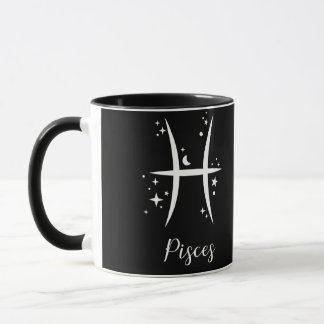Elegant Black Zodiac sign Mug