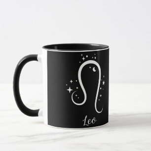 Elegant Black Zodiac sign Mug