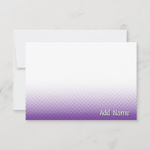 Elegant Blank All Occasion Custom Name Purple Card