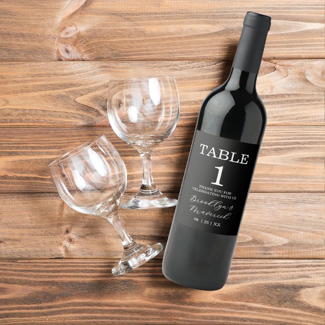 Elegant Blank And White Wedding Wine Label (Creator Uploaded)
