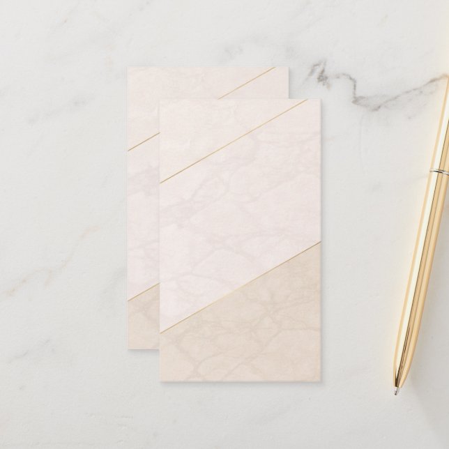 Elegant Blank Appointment Card – Ivory & Gold (Front/Back In Situ)