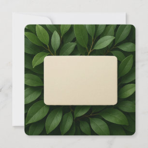 elegant blank card features a stunning 3D leaves