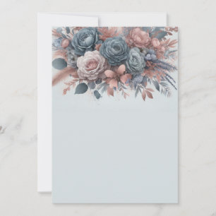 Elegant Blank Floral Wedding  Invitation
