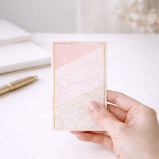 Elegant Blank Loyalty Card – Blush & Gold Design