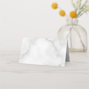 Elegant Blank White Marble Wedding Place Card