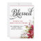 Elegant Blessed Red Floral Watercolor