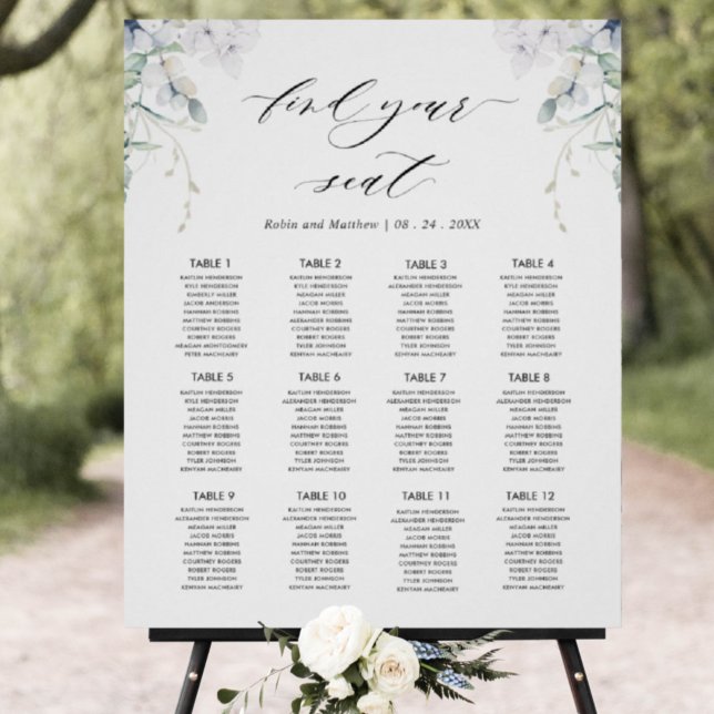 Elegant Bliss, Wedding Seating Chart Sign (Creator Uploaded)