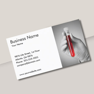 Elegant Blood Sample Health Service Doctor Business Card
