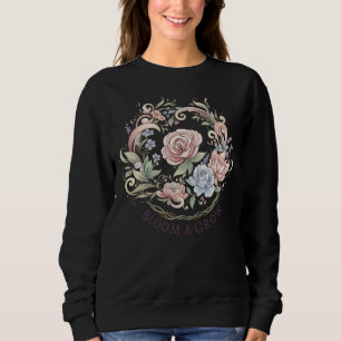 Elegant Bloom & Grow Floral Wreath  Sweatshirt