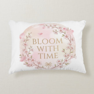 Elegant "Bloom With Time" Floral Pillow