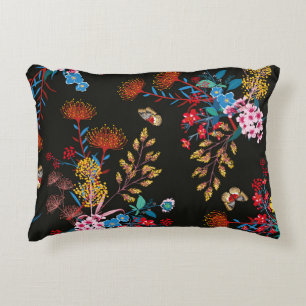 Elegant Blooming Garden floral and butterflies in  Decorative Cushion