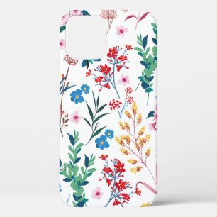 Elegant Blooming Garden floral in small hand draw iPhone 12 Case