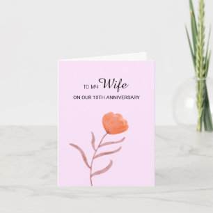 Elegant Blooming Peony Flower Love Anniversary Card