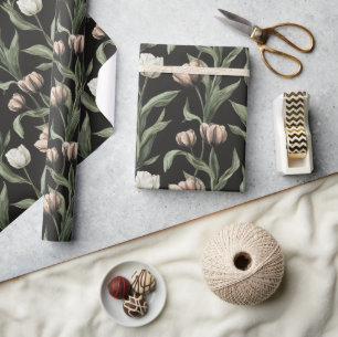 Elegant Blooming Tulip Wrapping Paper