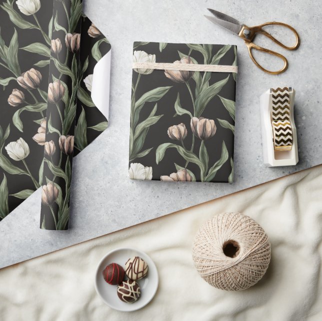 Elegant Blooming Tulip Wrapping Paper (Crafts)