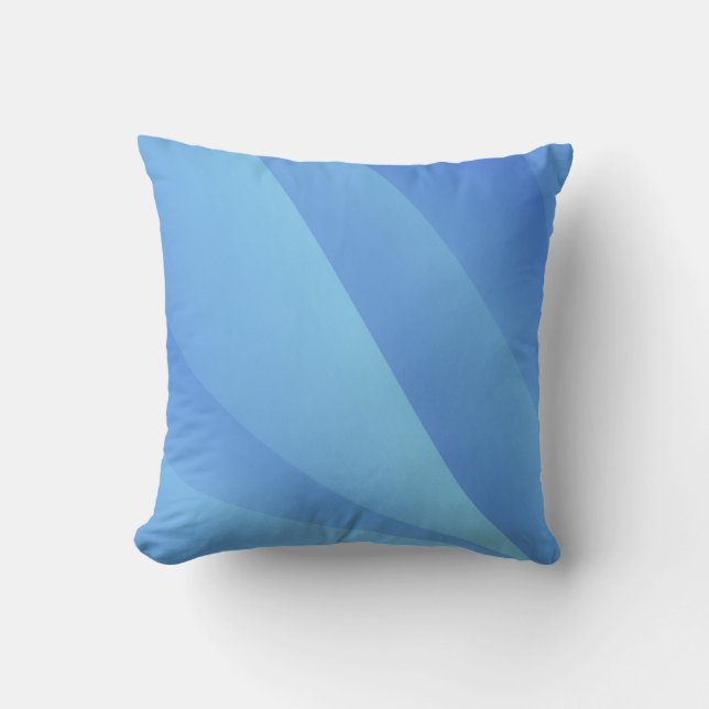 Elegant Blue Abstract Geometric Background | Cushion (Front)