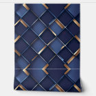 Elegant Blue and Gold Geometric
