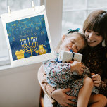 Elegant Blue and Gold Hebrew Happy Hanukkah  Favour Bag<br><div class="desc">Elegant Blue and Gold Hebrew Happy Hanukkah Favour Bag</div>
