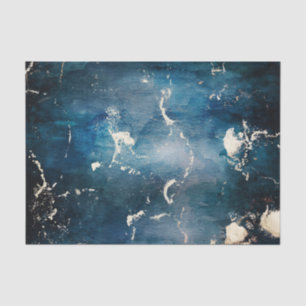 Elegant Blue and Gold Marble Tissue Paper