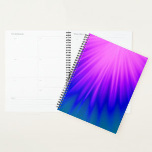 Elegant Blue and Pink Abstract  Planner