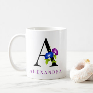 Elegant Blue And Purple Morning Glory Flower Coffee Mug