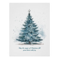 Elegant Blue and Silver Winter Wonderland
